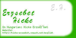 erzsebet hicke business card